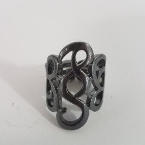 Gunmetal gray stretchy ring